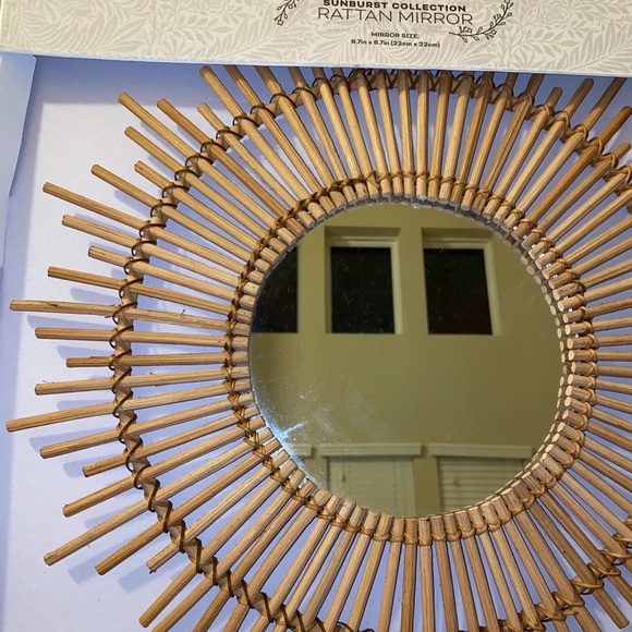 Other - Home decor circle wooden mirror boho chic macrame